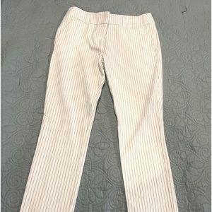 Loft - Marisa style Mc White and black pin strip ankle dress pants size 2